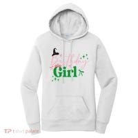 Cute Witch Birthday Girl Pink And Green Women's Hoodie thumb 0