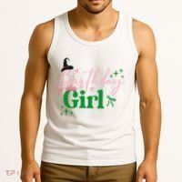 Cute Witch Birthday Girl Pink And Green Tank Top thumb 3