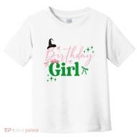 Cute Witch Birthday Girl Pink And Green Toddler T-Shirt thumb 0