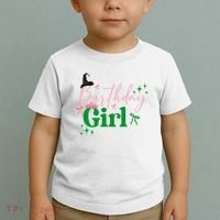 Cute Witch Birthday Girl Pink And Green Toddler T-Shirt thumb 2