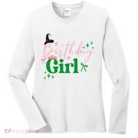 Cute Witch Birthday Girl Pink And Green Women's Long Sleeve Shirt thumb 0