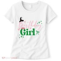 Cute Witch Birthday Girl Pink And Green Women's T-Shirt thumb 0
