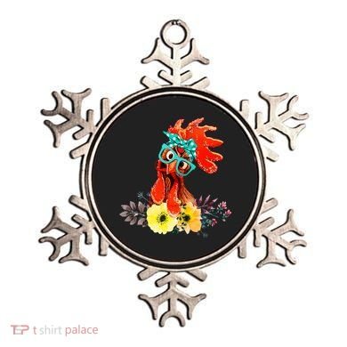 Chicken With Bandana Headband And Glasses Cute Cool Gift Ornament