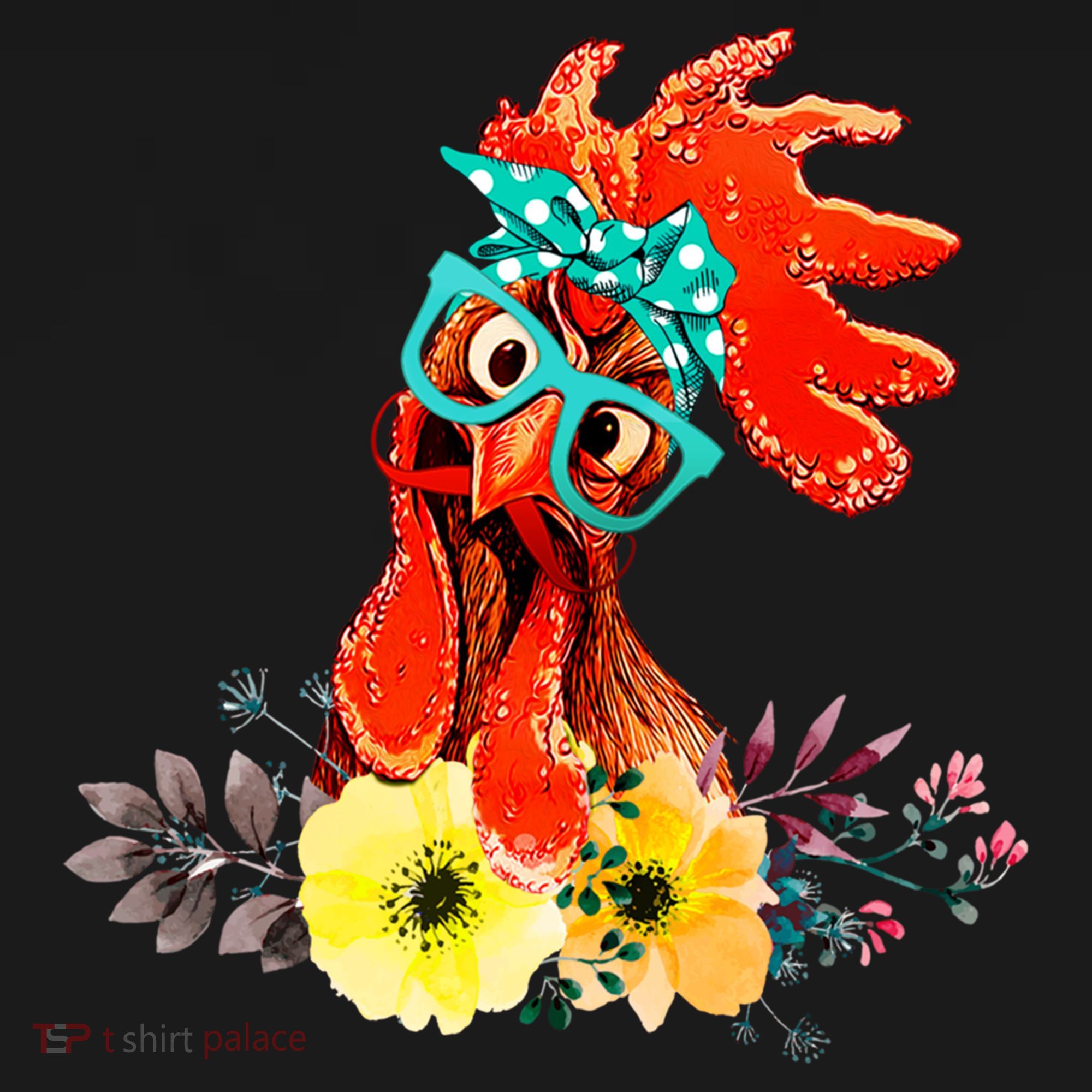 Chicken With Bandana Headband And Glasses Cute Cool Gift Ornament