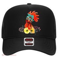 Chicken With Bandana Headband And Glasses Cute Cool Gift Hat thumb 0