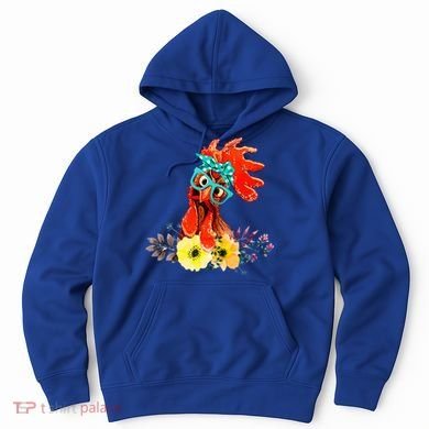 Chicken With Bandana Headband And Glasses Cute Cool Gift Hoodie