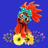 Chicken With Bandana Headband And Glasses Cute Cool Gift Hoodie thumb 2