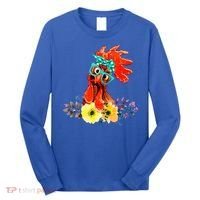 Chicken With Bandana Headband And Glasses Cute Cool Gift Long Sleeve Shirt thumb 0