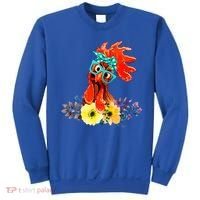 Chicken With Bandana Headband And Glasses Cute Cool Gift Sweatshirt thumb 0