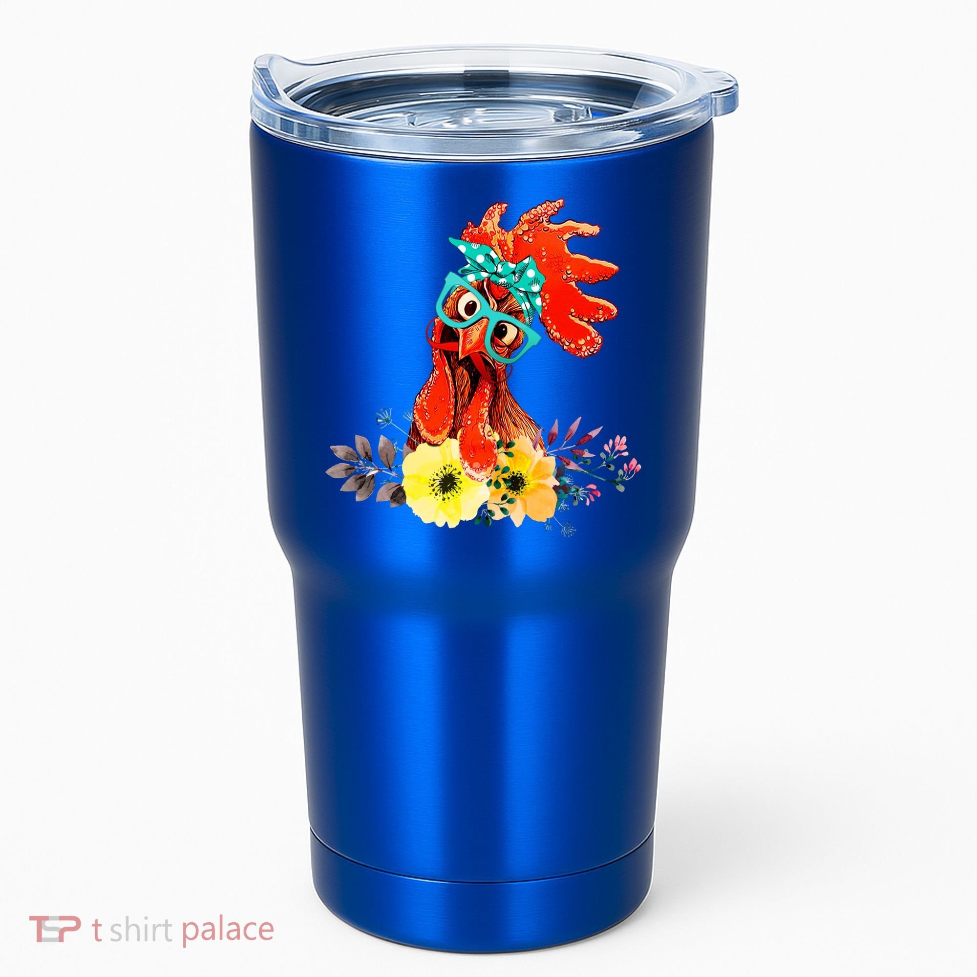 Chicken With Bandana Headband And Glasses Cute Cool Gift Tumbler