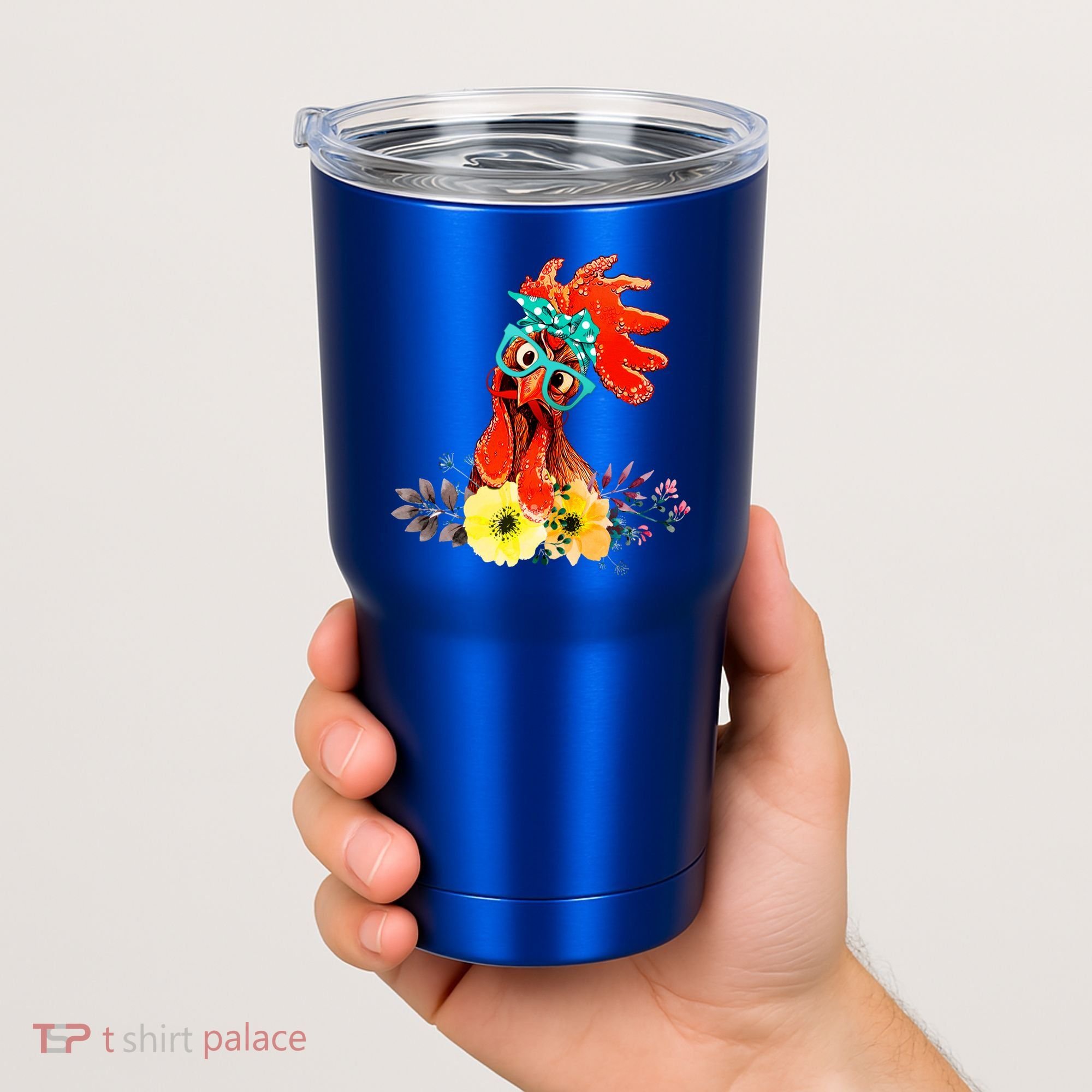 Chicken With Bandana Headband And Glasses Cute Cool Gift Tumbler