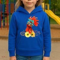 Chicken With Bandana Headband And Glasses Cute Cool Gift Kids Hoodie thumb 3