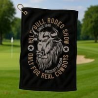 Cowboy Wild Bull Rodeo Golf Towel thumb 1