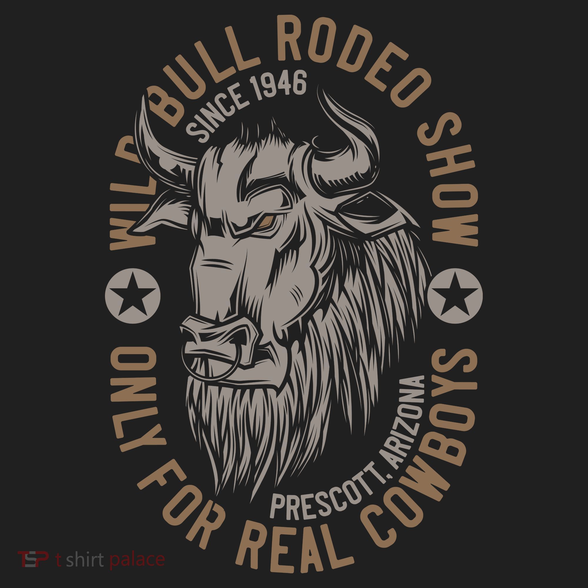 Cowboy Wild Bull Rodeo Golf Towel