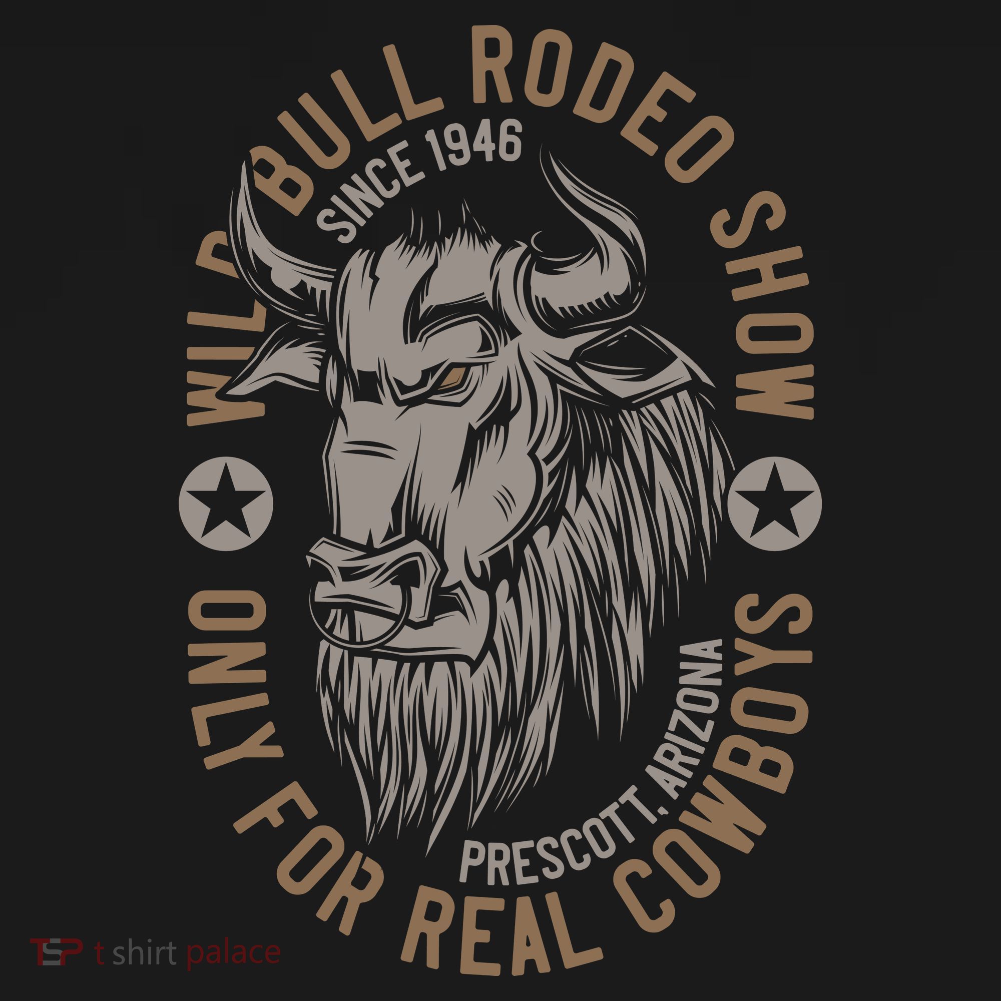 Cowboy Wild Bull Rodeo Kids Long Sleeve Shirt