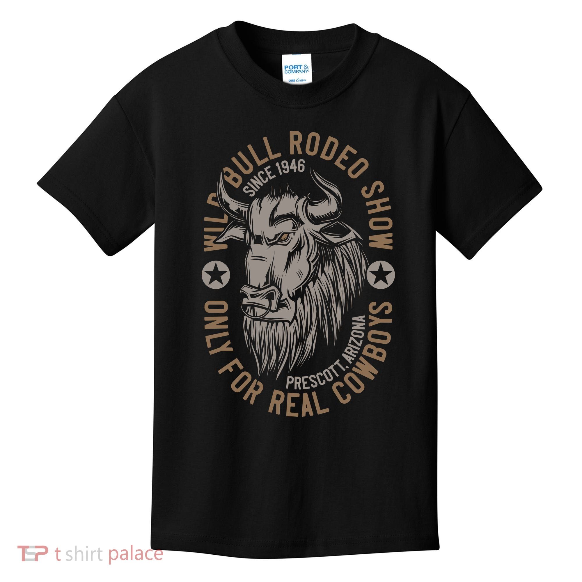 Cowboy Wild Bull Rodeo Kids T-Shirt