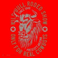 Cowboy Wild Bull Rodeo Santa Hat thumb 1