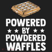 Cool Waffle Breakfast Snack Powered By Powdered Waffles Women's Sweatshirt thumb 2