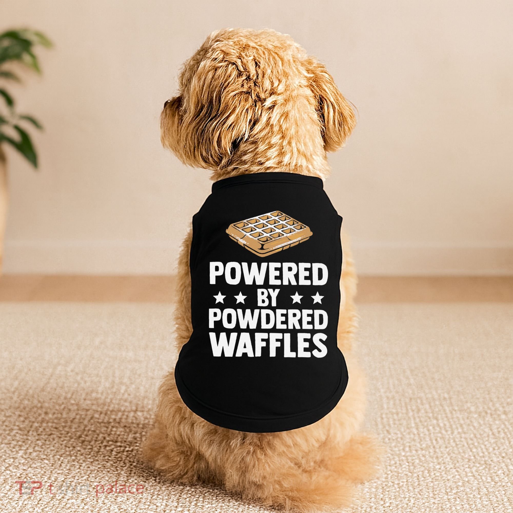 Cool Waffle Breakfast Snack Powered By Powdered Waffles Doggie Tank