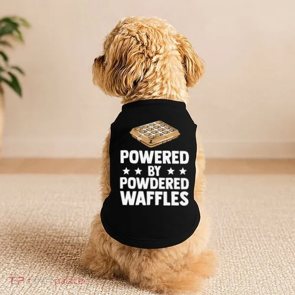 Cool Waffle Breakfast Snack Powered By Powdered Waffles Doggie Tank