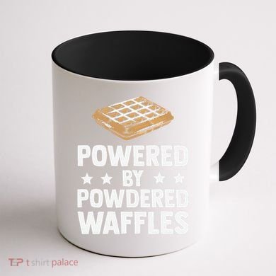 Cool Waffle Breakfast Snack Powered By Powdered Waffles Coffee Mug back