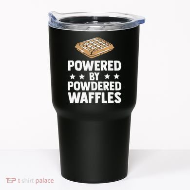 Cool Waffle Breakfast Snack Powered By Powdered Waffles Tumbler