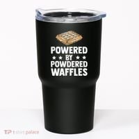 Cool Waffle Breakfast Snack Powered By Powdered Waffles Tumbler thumb 0