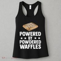 Cool Waffle Breakfast Snack Powered By Powdered Waffles Women's Tank Top thumb 3
