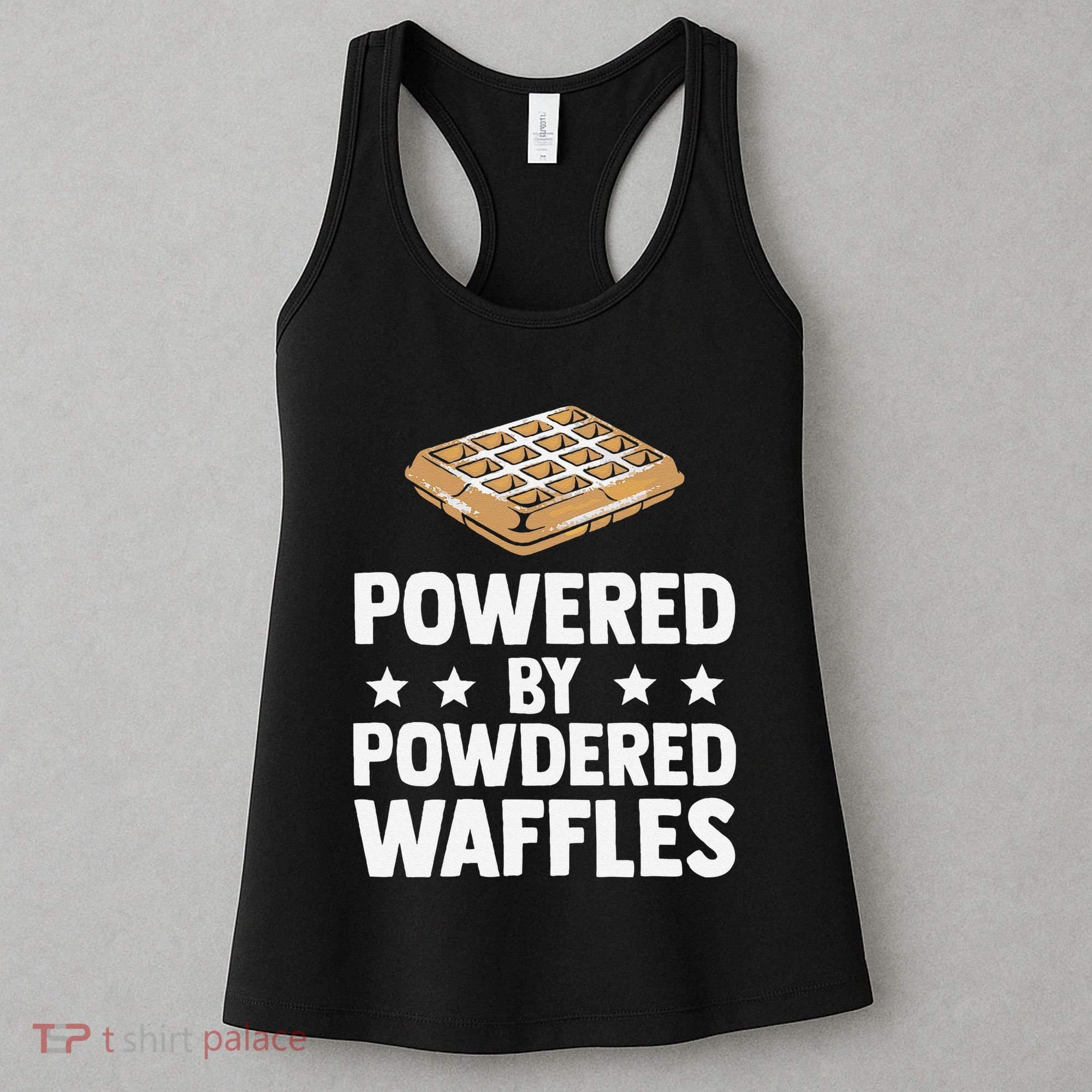 Cool Waffle Breakfast Snack Powered By Powdered Waffles Women's Tank Top