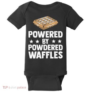 Cool Waffle Breakfast Snack Powered By Powdered Waffles Baby Bodysuit