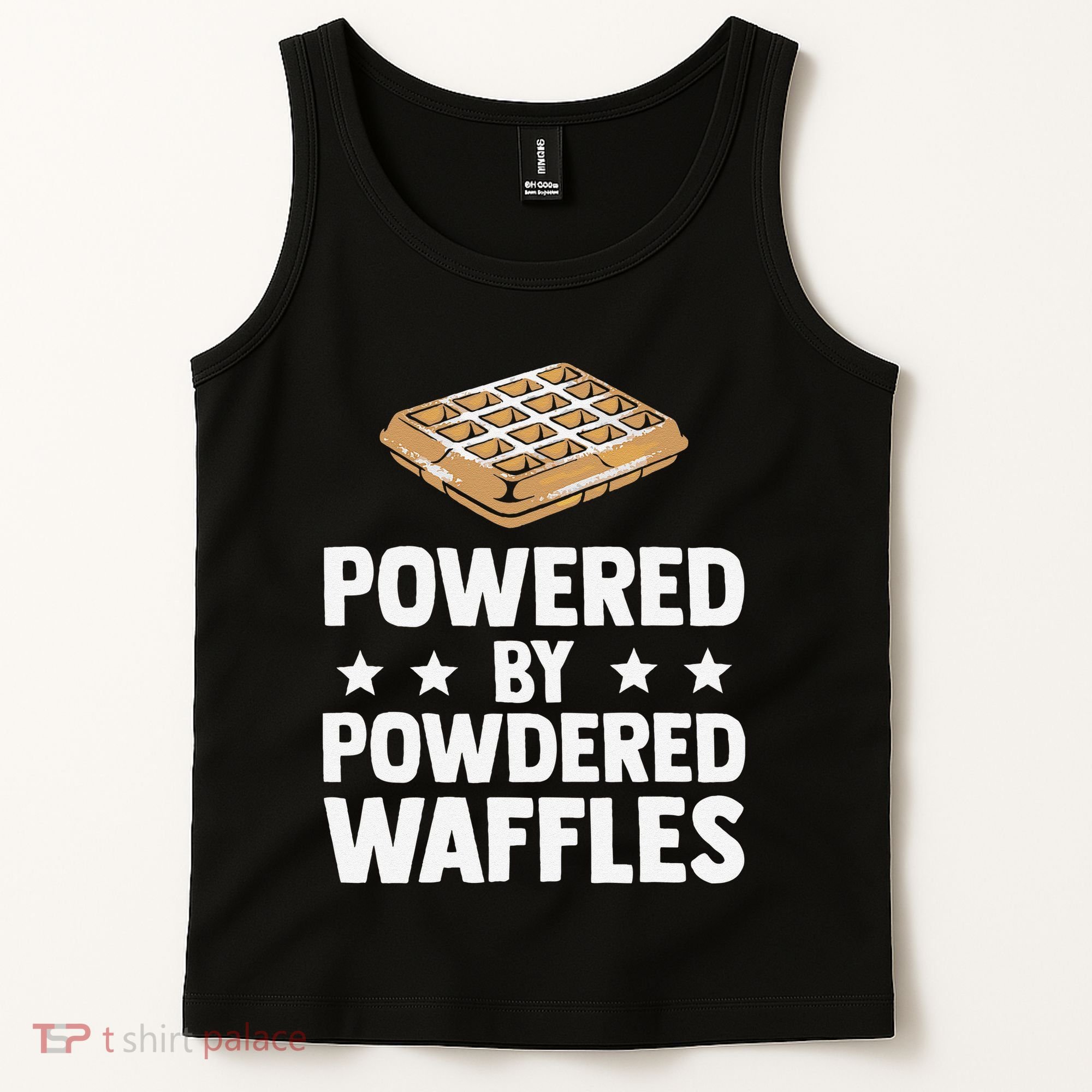 Cool Waffle Breakfast Snack Powered By Powdered Waffles Tank Top