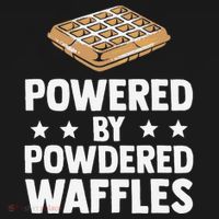 Cool Waffle Breakfast Snack Powered By Powdered Waffles Tank Top thumb 6