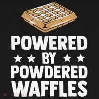 Cool Waffle Breakfast Snack Powered By Powdered Waffles Tank Top thumb 6