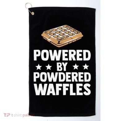 Cool Waffle Breakfast Snack Powered By Powdered Waffles Golf Towel