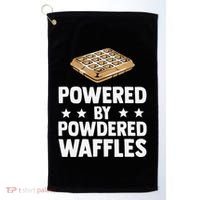 Cool Waffle Breakfast Snack Powered By Powdered Waffles Golf Towel thumb 0