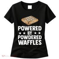 Cool Waffle Breakfast Snack Powered By Powdered Waffles Women's T-Shirt thumb 0