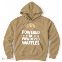 Cool Waffle Breakfast Snack Powered By Powdered Waffles Hoodie thumb 0