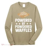 Cool Waffle Breakfast Snack Powered By Powdered Waffles Long Sleeve Shirt thumb 0