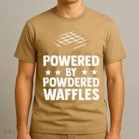 Cool Waffle Breakfast Snack Powered By Powdered Waffles T-Shirt thumb 3