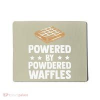 Cool Waffle Breakfast Snack Powered By Powdered Waffles Mousepad thumb 0