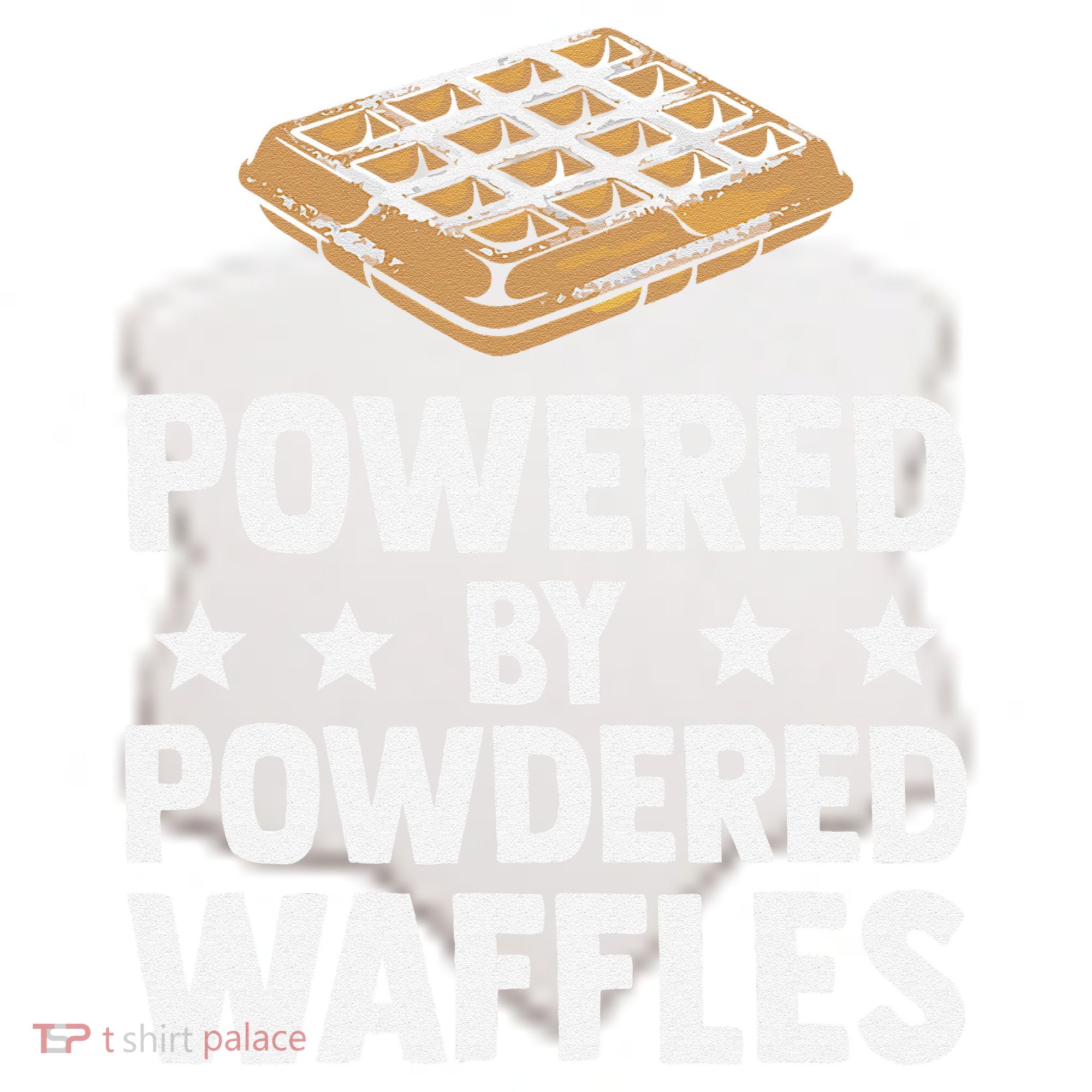 Cool Waffle Breakfast Snack Powered By Powdered Waffles Ceramic Ornament