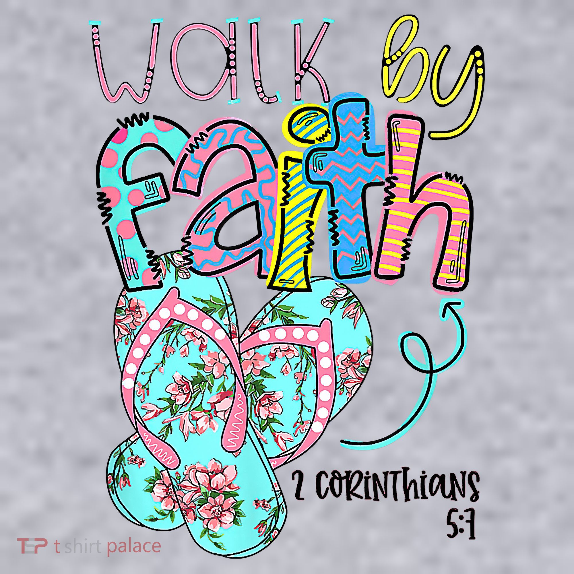 Christian Walk By Faith Flip Flops Summer Women's Sweatshirt