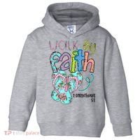 Christian Walk By Faith Flip Flops Summer Toddler Hoodie thumb 0