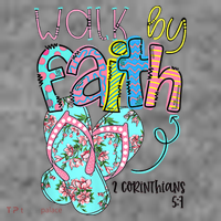 Christian Walk By Faith Flip Flops Summer Toddler Hoodie thumb 2