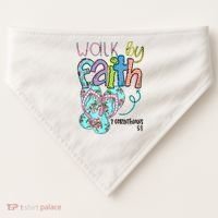 Christian Walk By Faith Flip Flops Summer USA-Made Doggie Bandana thumb 0