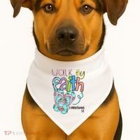 Christian Walk By Faith Flip Flops Summer USA-Made Doggie Bandana thumb 1