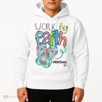Christian Walk By Faith Flip Flops Summer Hoodie thumb 2