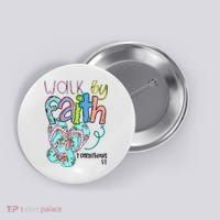 Christian Walk By Faith Flip Flops Summer Button thumb 0