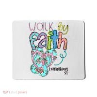 Christian Walk By Faith Flip Flops Summer Mousepad thumb 0
