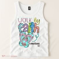 Christian Walk By Faith Flip Flops Summer Tank Top thumb 2